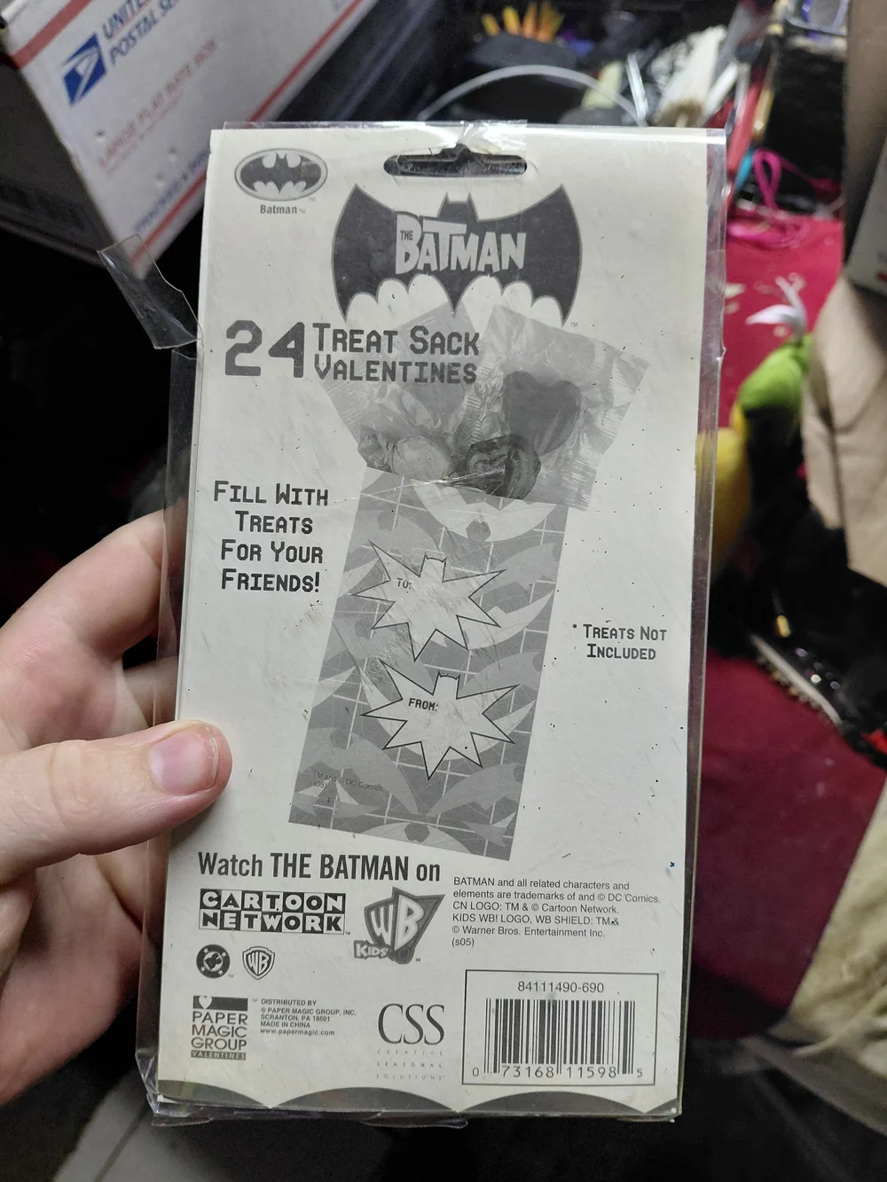 set of 24 treat sack Valentines manufactured by the Paper Magic Group. Batman